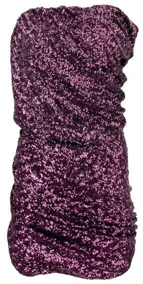 The Attico Eita Mini Dress in Aubergine