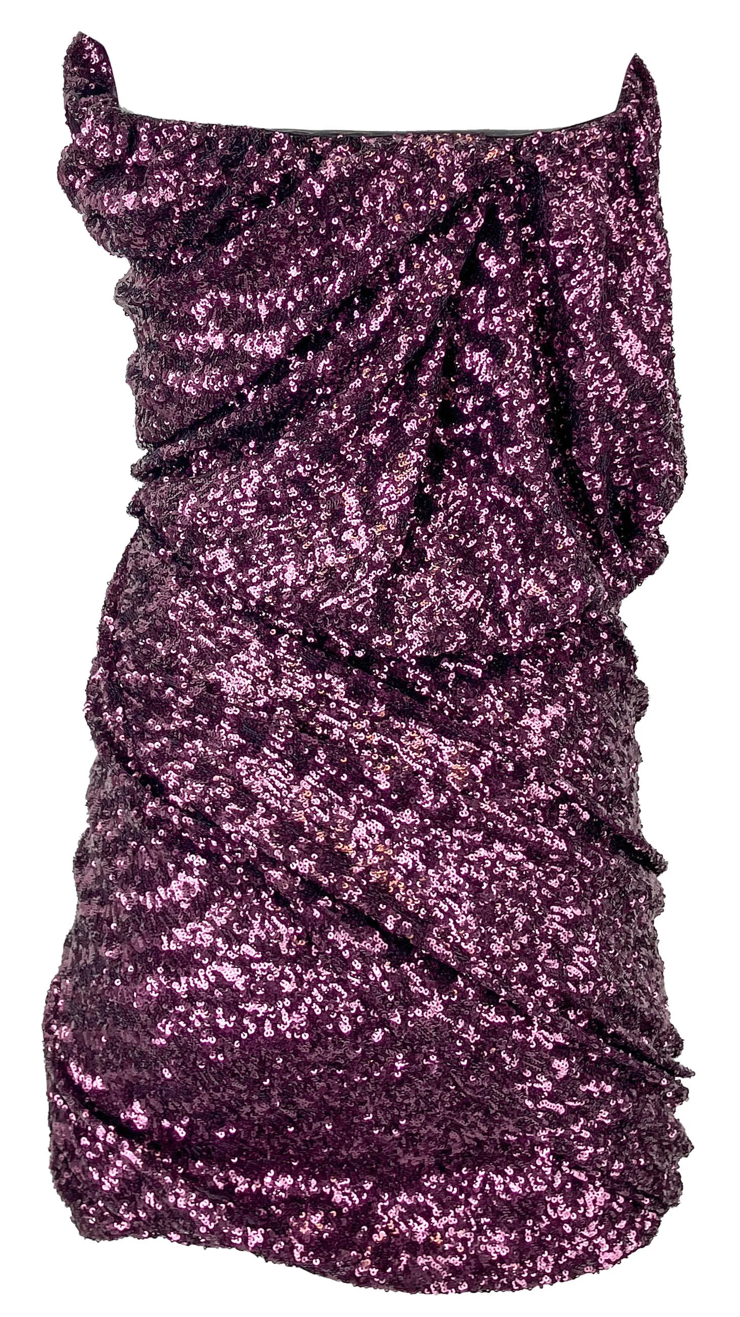 The Attico Eita Mini Dress in Aubergine