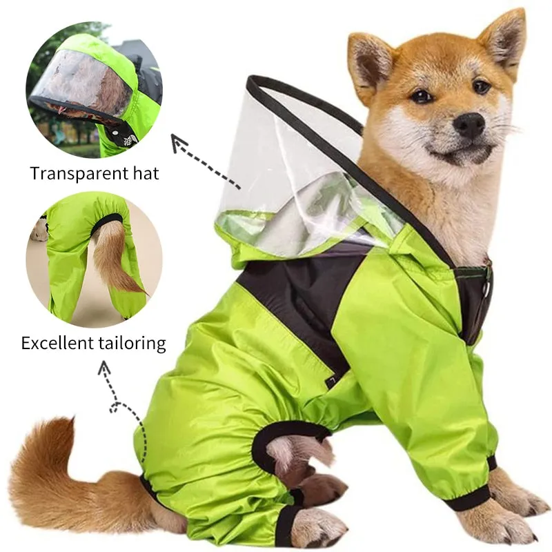 THE DOG FACE  Raincoat Outdoor Waterproof  Reflective Dog Jacket Dogs Water Resistant  XS - 4X