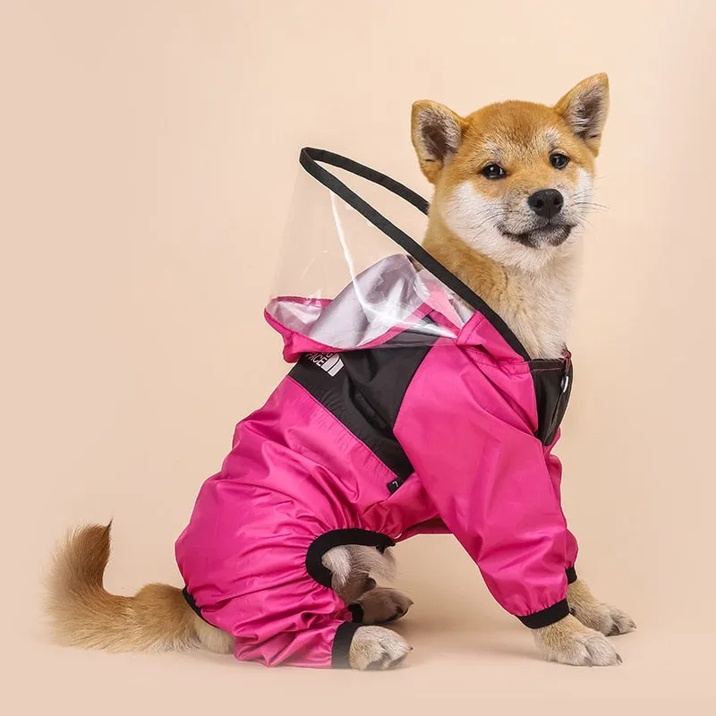 THE DOG FACE  Raincoat Outdoor Waterproof  Reflective Dog Jacket Dogs Water Resistant  XS - 4X