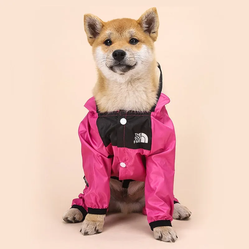 THE DOG FACE  Raincoat Outdoor Waterproof  Reflective Dog Jacket Dogs Water Resistant  XS - 4X