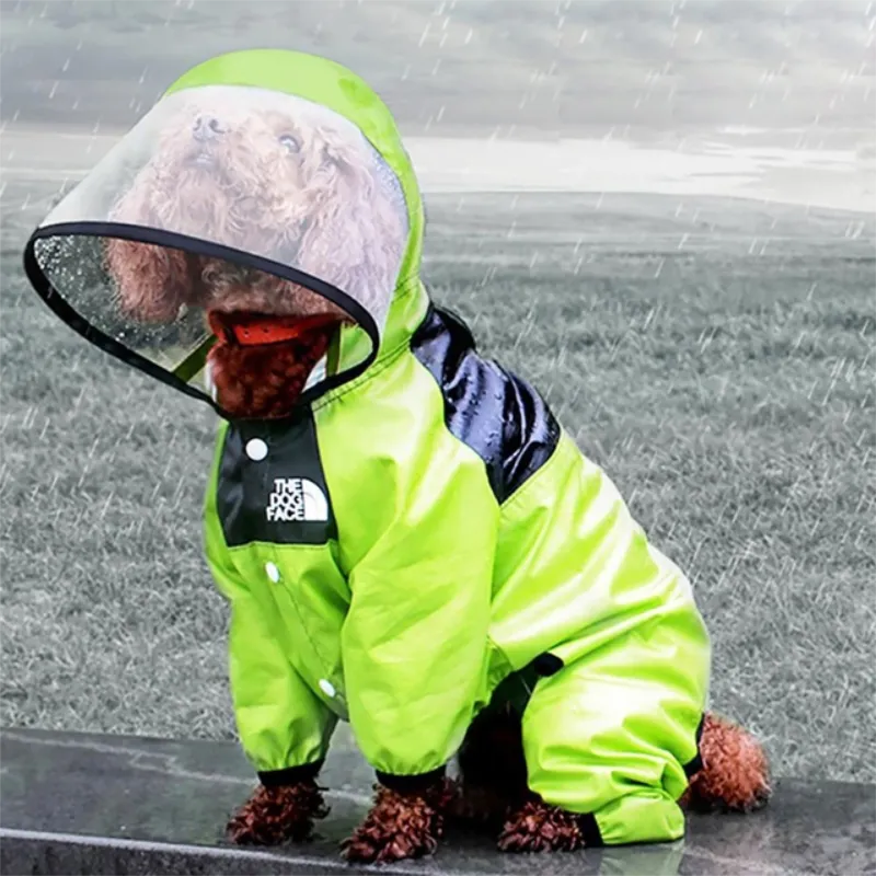 THE DOG FACE  Raincoat Outdoor Waterproof  Reflective Dog Jacket Dogs Water Resistant  XS - 4X