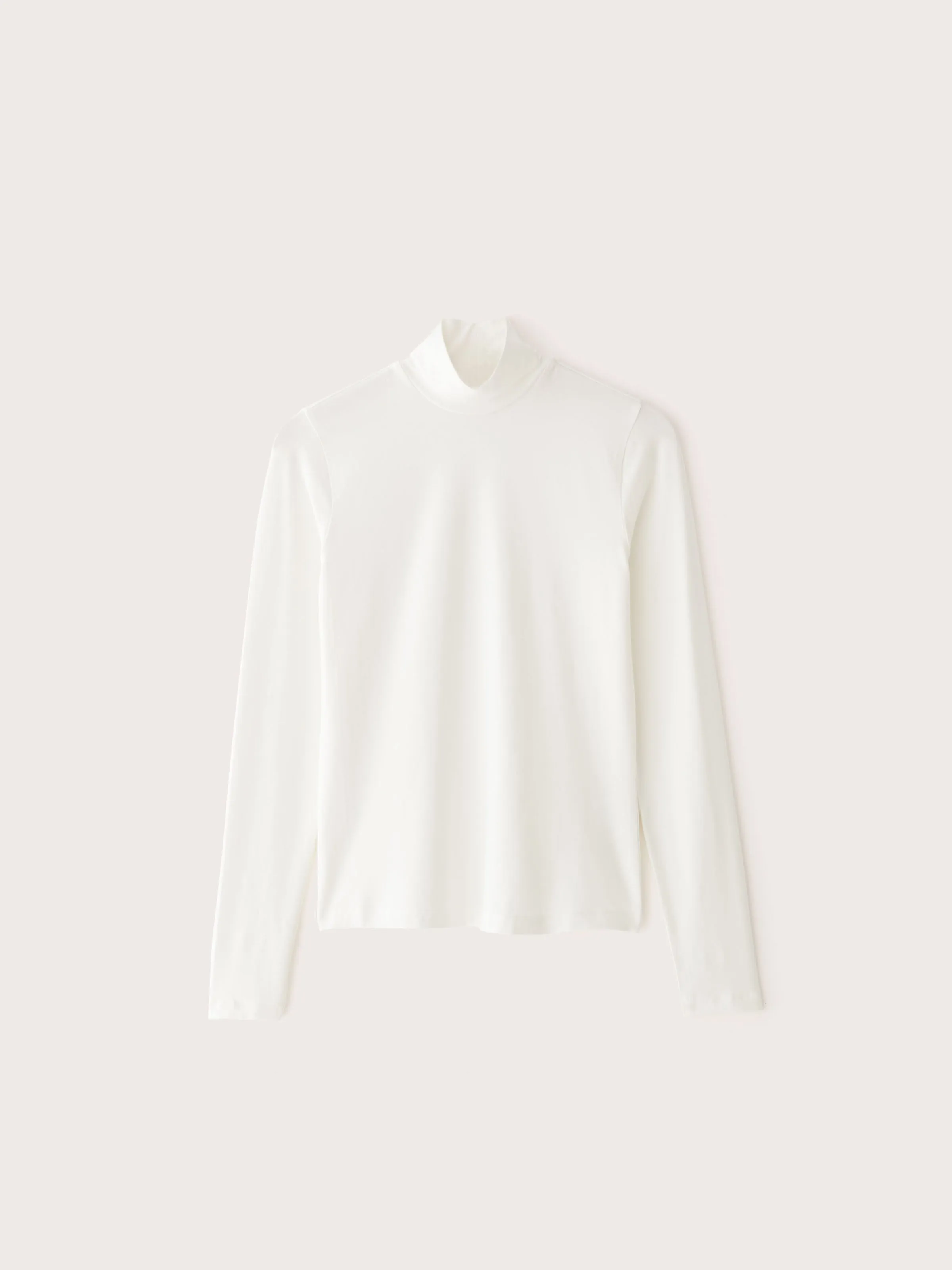 The Essential Long Sleeve Mockneck in White