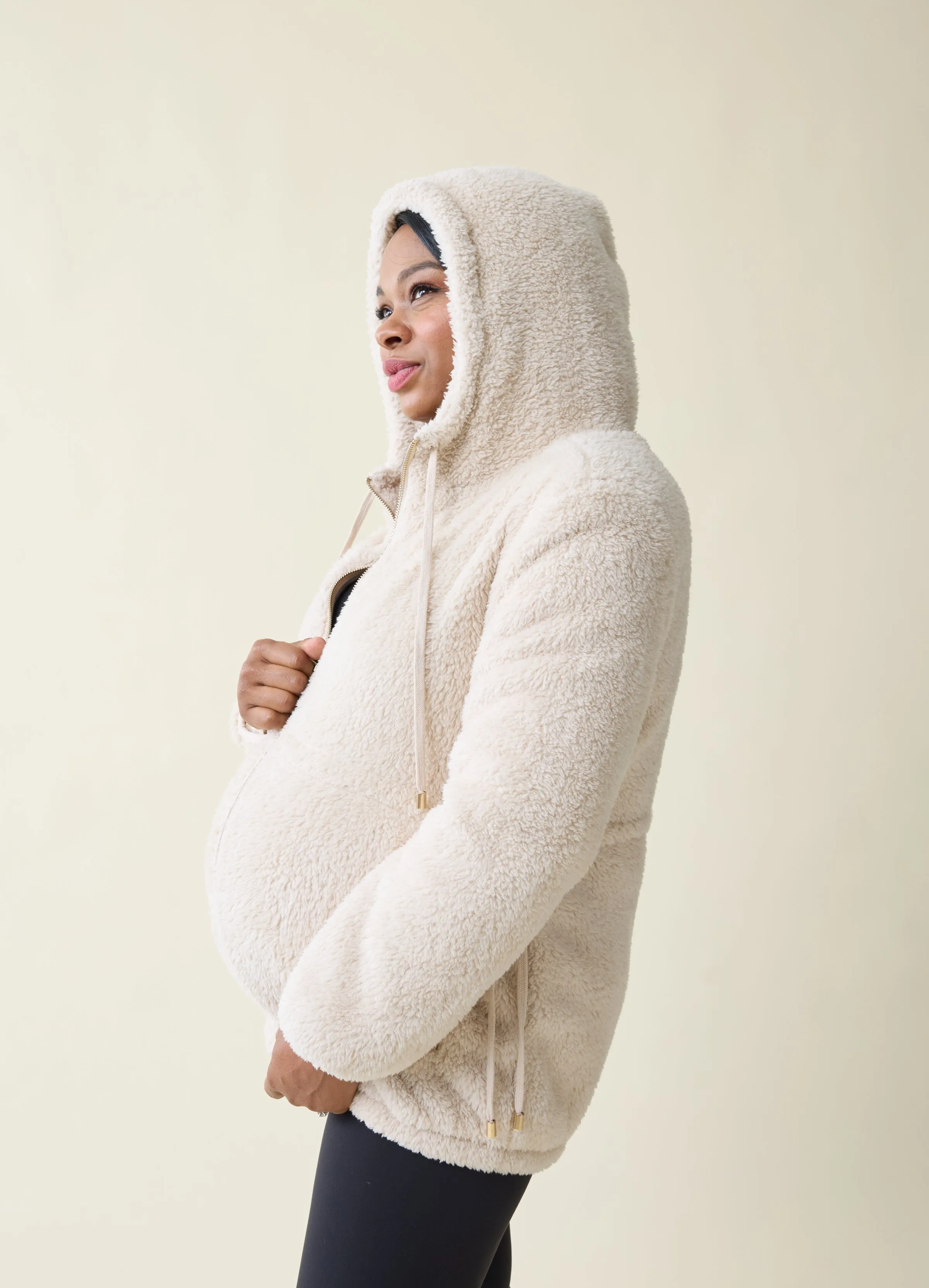 The Flexible Maternity Teddy Jacket