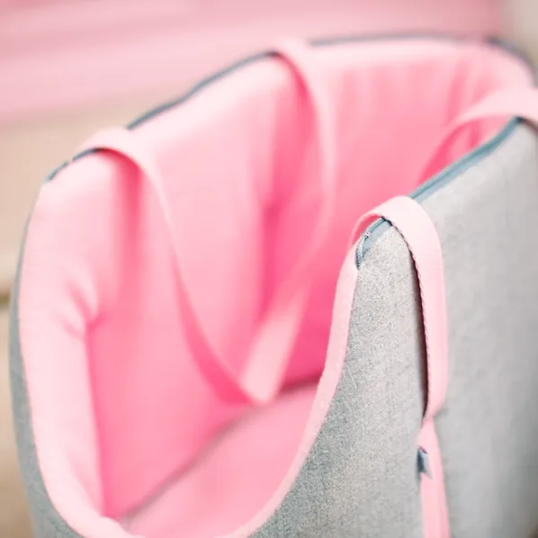 'The Melody' Pink & Grey Luxury Dog Carrier