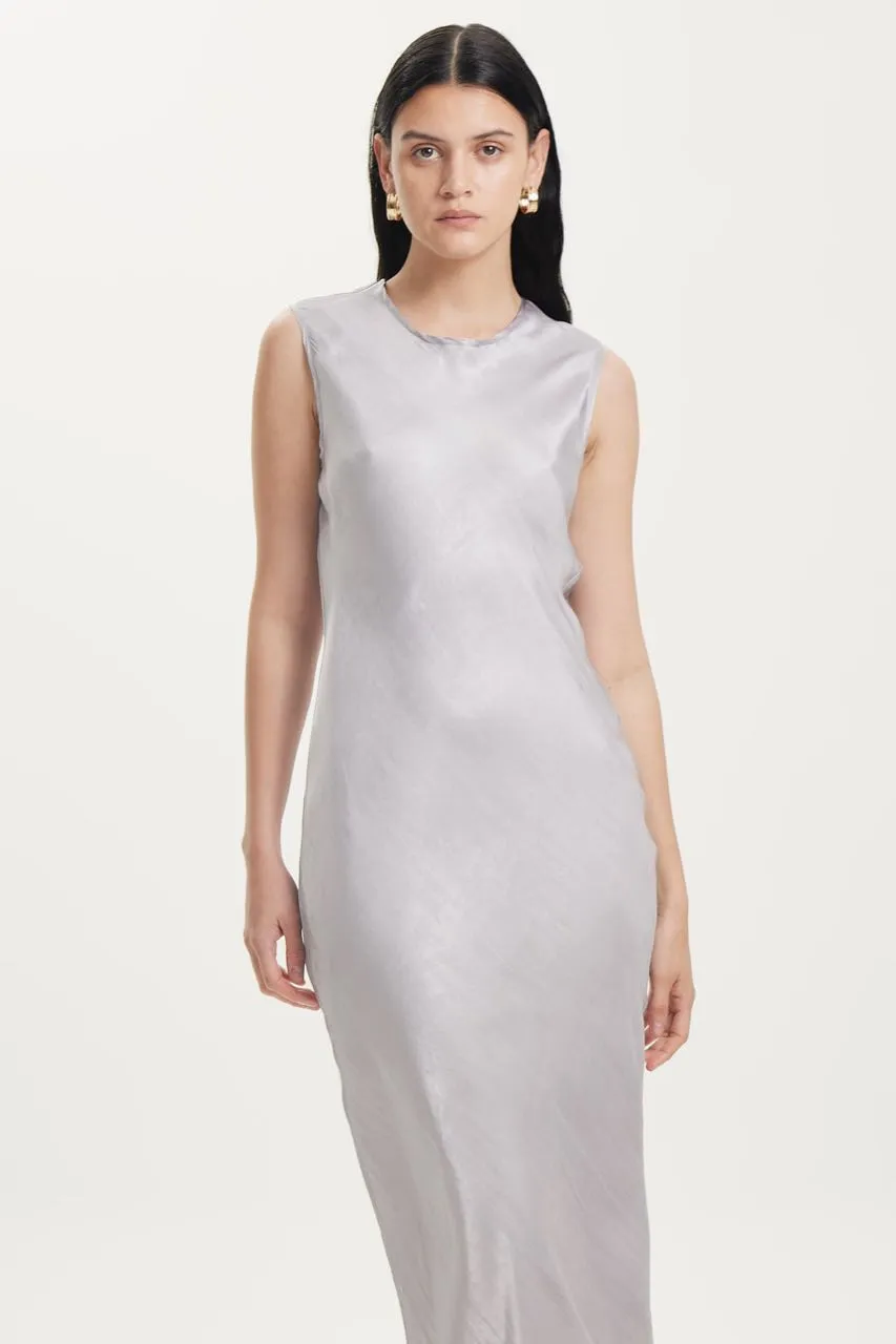 Third Form Untamed Bias Tank Dress - Silver