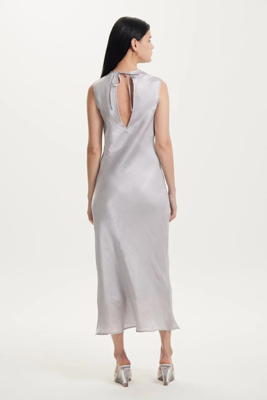 Third Form Untamed Bias Tank Dress - Silver