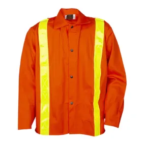 Tillman 6230DRT 9oz 30" Hi-Vis Orange FR Jacket w/ Reflective Stripes