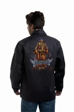 Tillman 9061 30" Black Oynx FR Jacket with "Backbone of America" Graphic (1 Jacket)