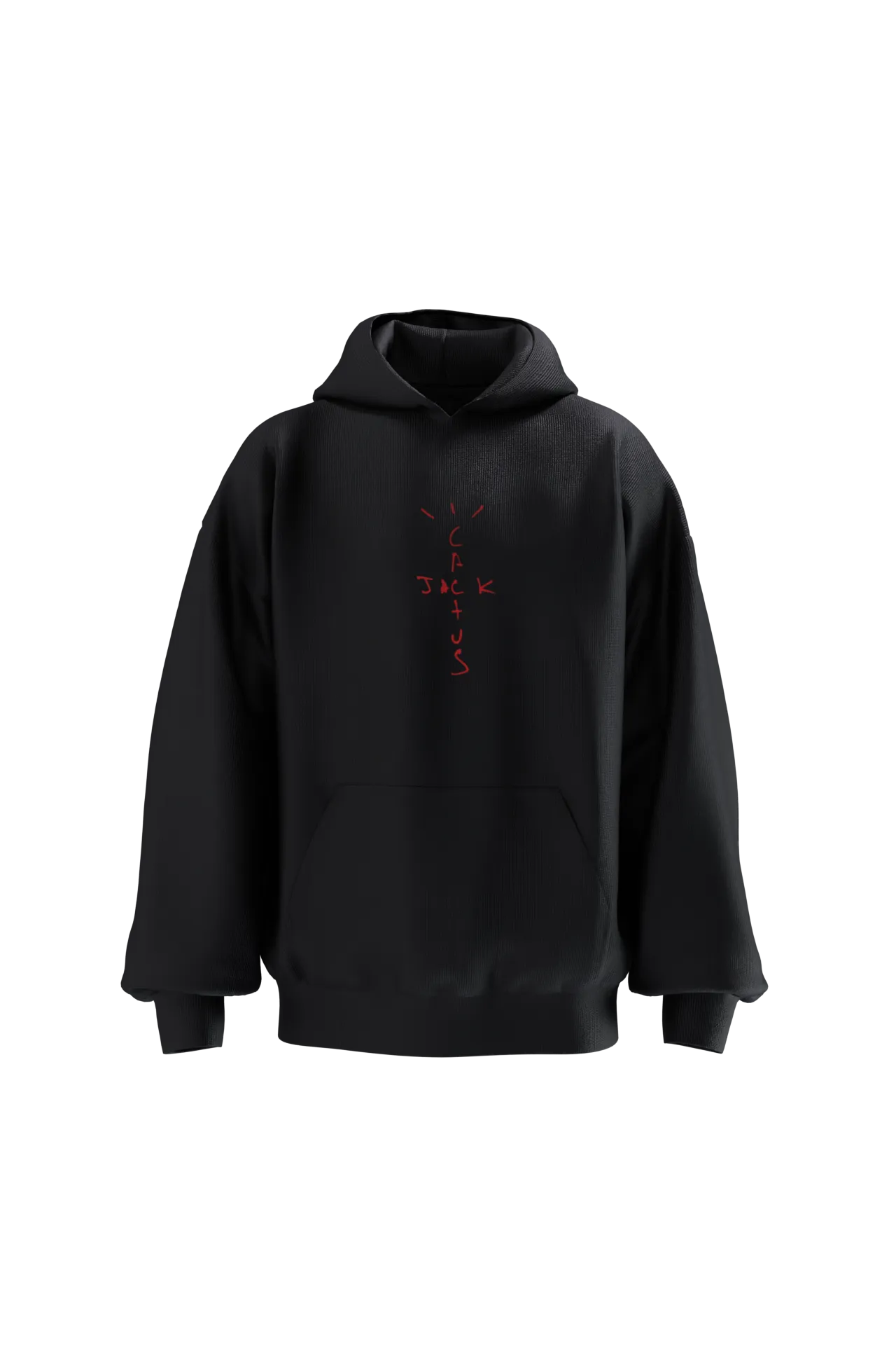 Travis Scott Oversized Hoodie 3 - Black