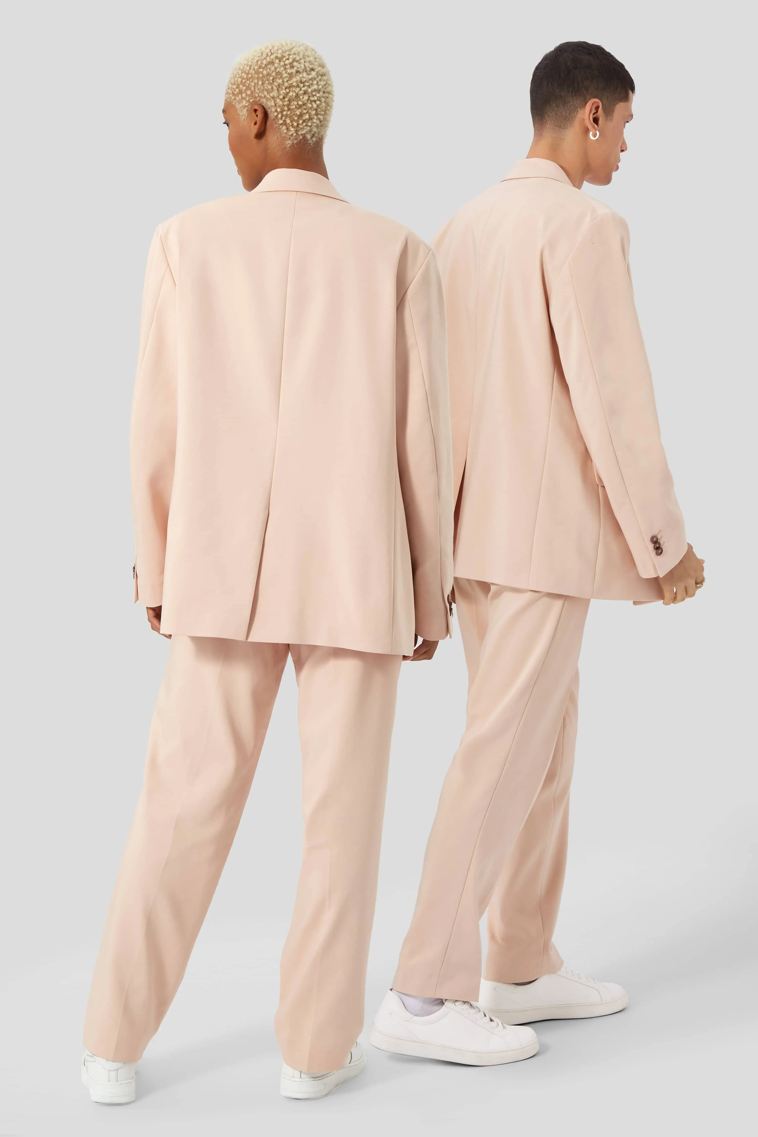 Valle Oversized Pink Cotton Suit - ARCHIVE