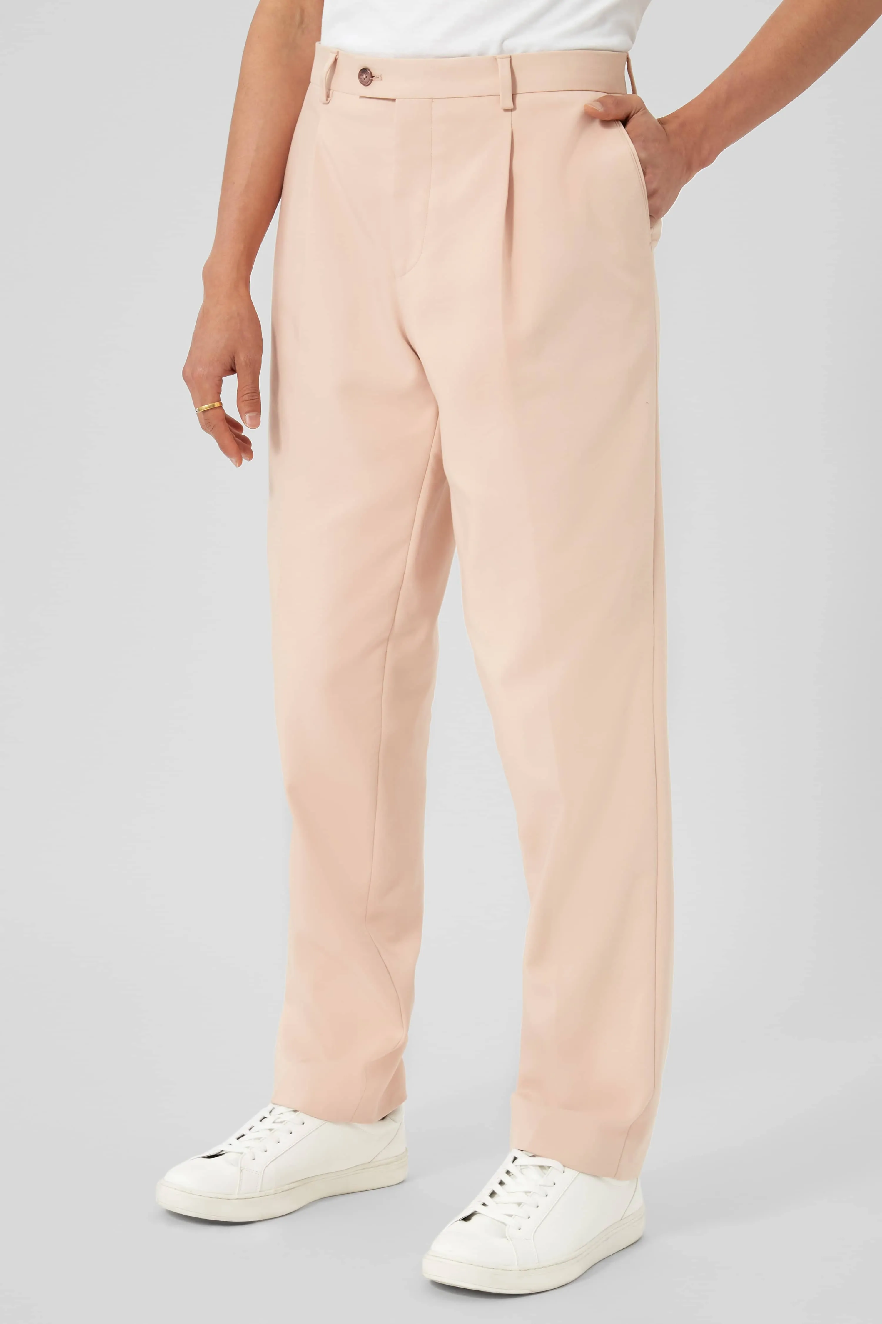 Valle Oversized Pink Cotton Suit - ARCHIVE