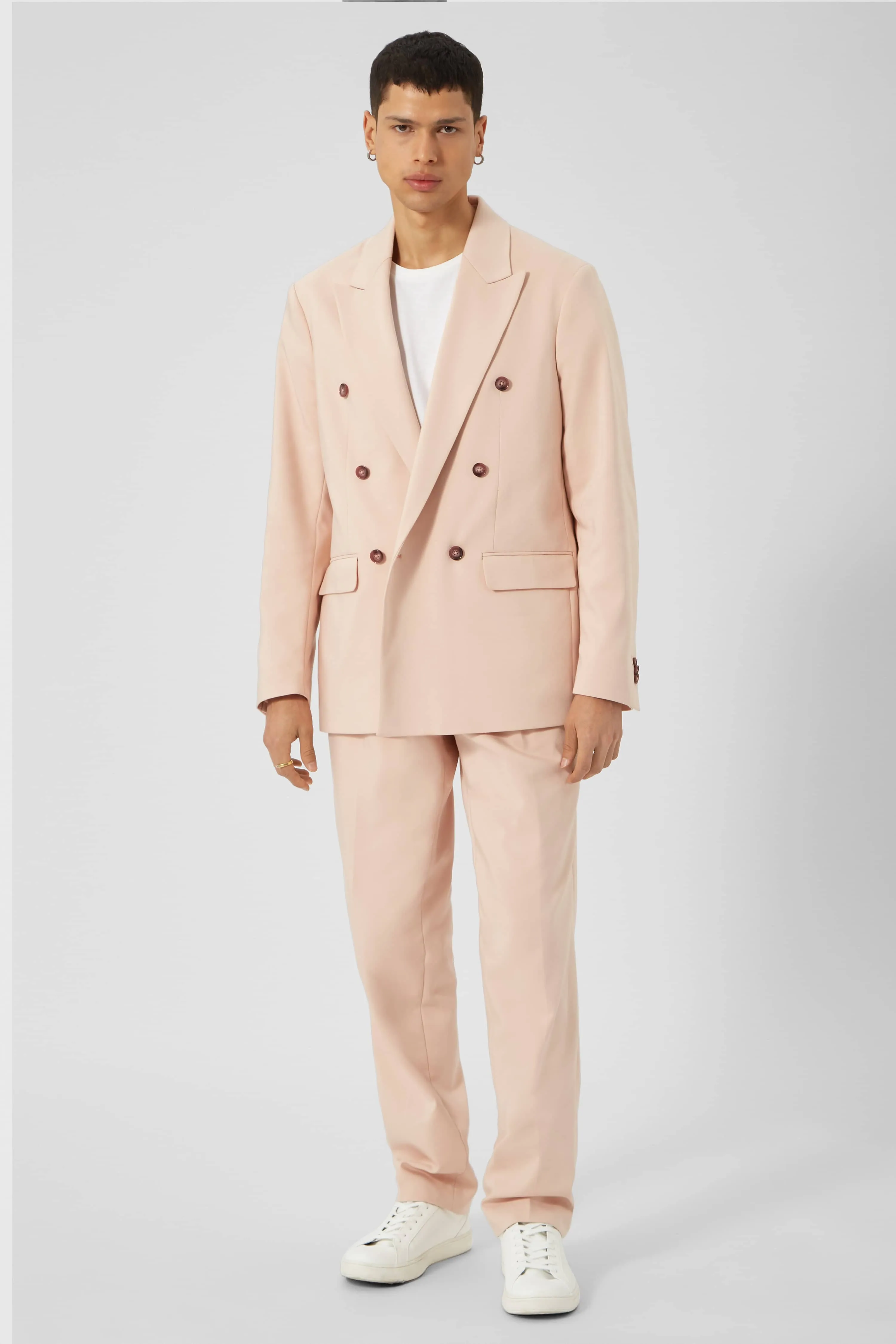 Valle Oversized Pink Cotton Suit - ARCHIVE