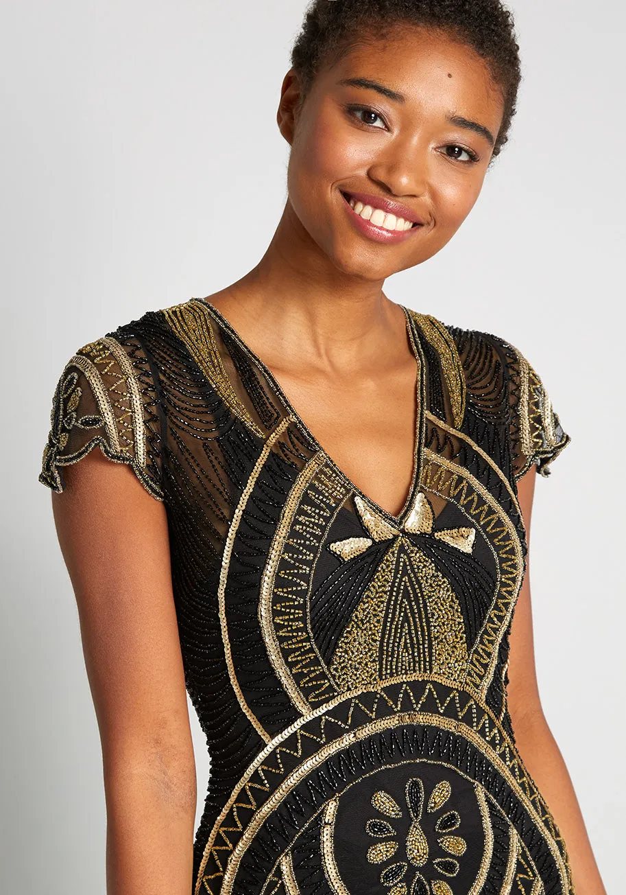 Valley of the Queens Beaded Tassel Dress