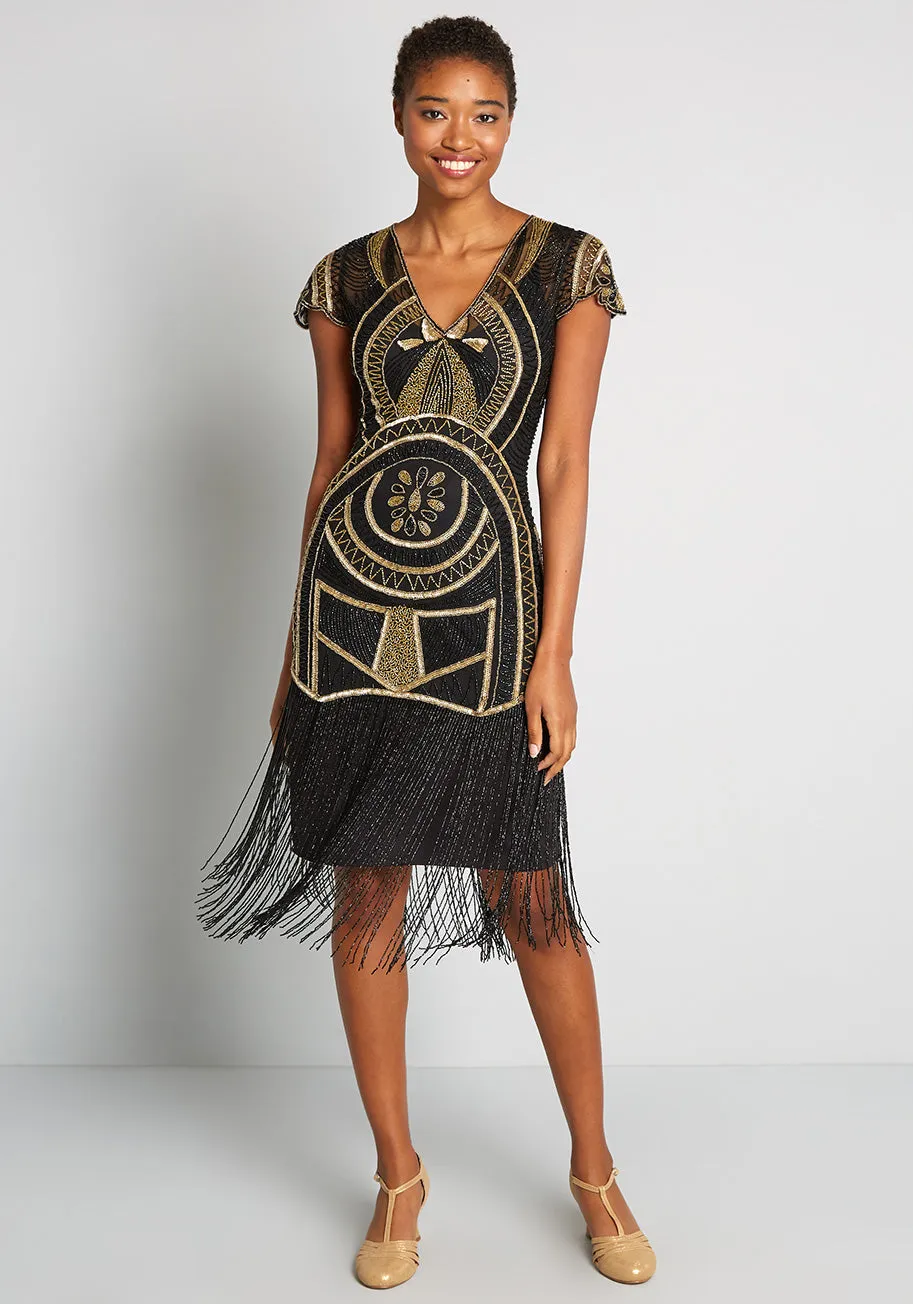 Valley of the Queens Beaded Tassel Dress