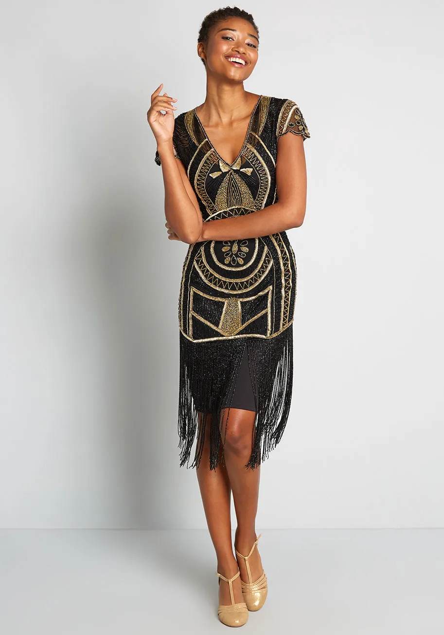 Valley of the Queens Beaded Tassel Dress