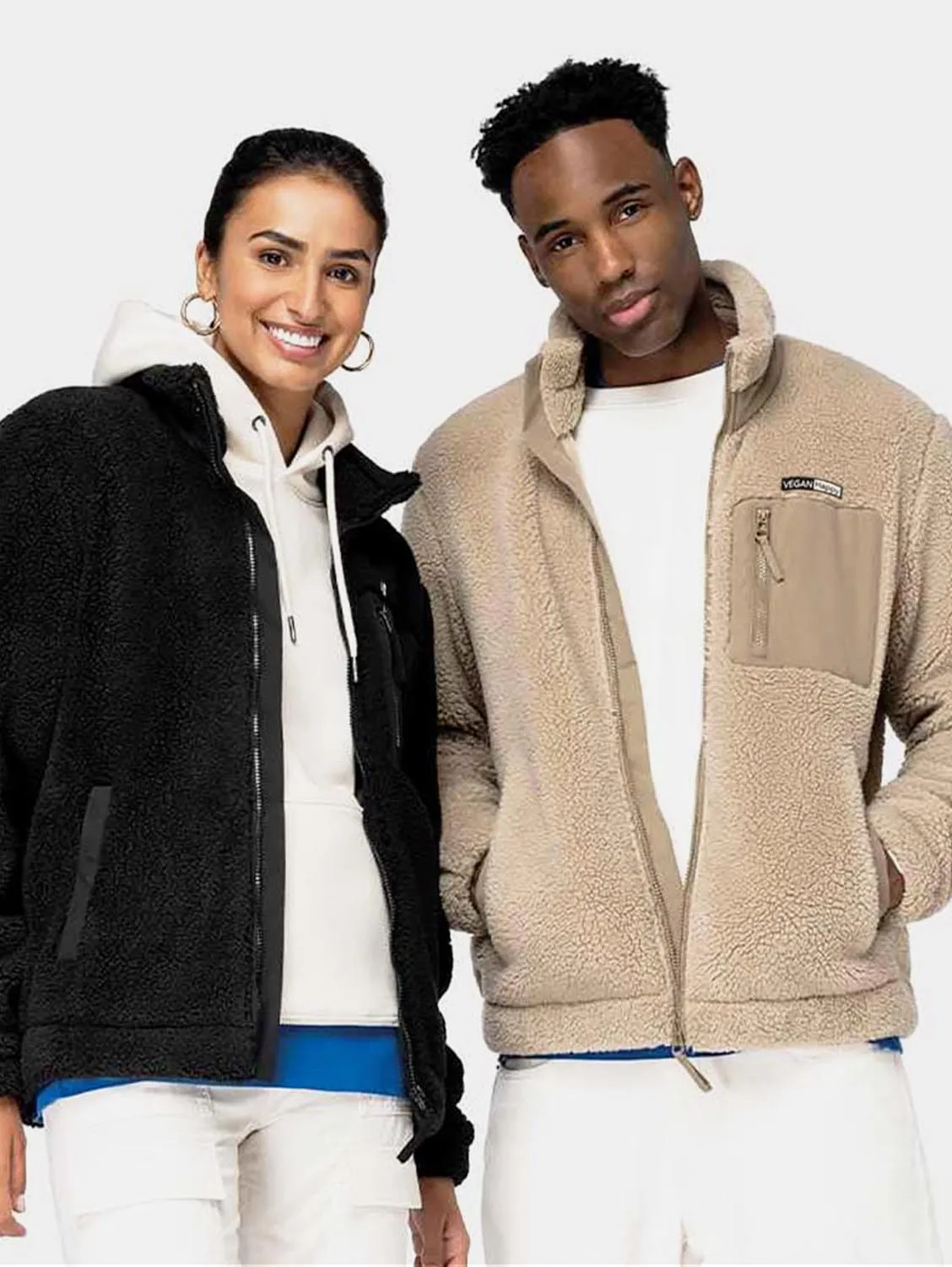 Vegan Unisex Native Spirit Sherpa Jacket | Multiple Colours