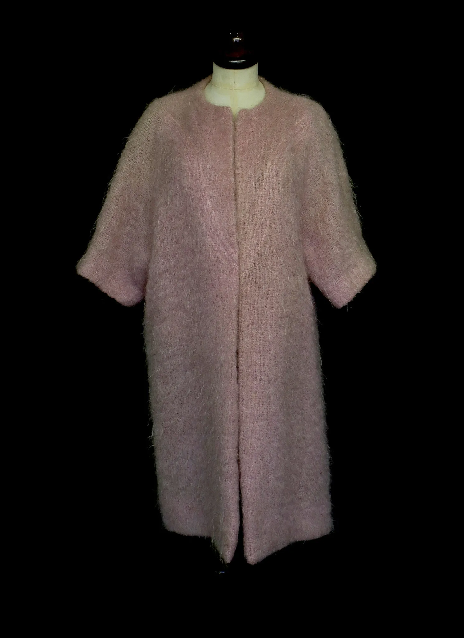 Vintage 1950s Pink Mohair Coat