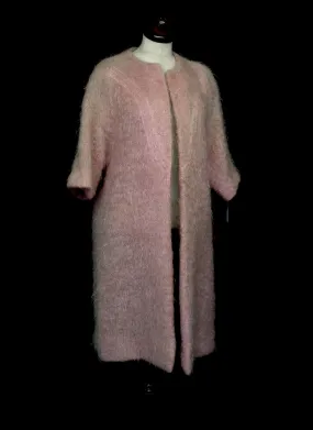 Vintage 1950s Pink Mohair Coat