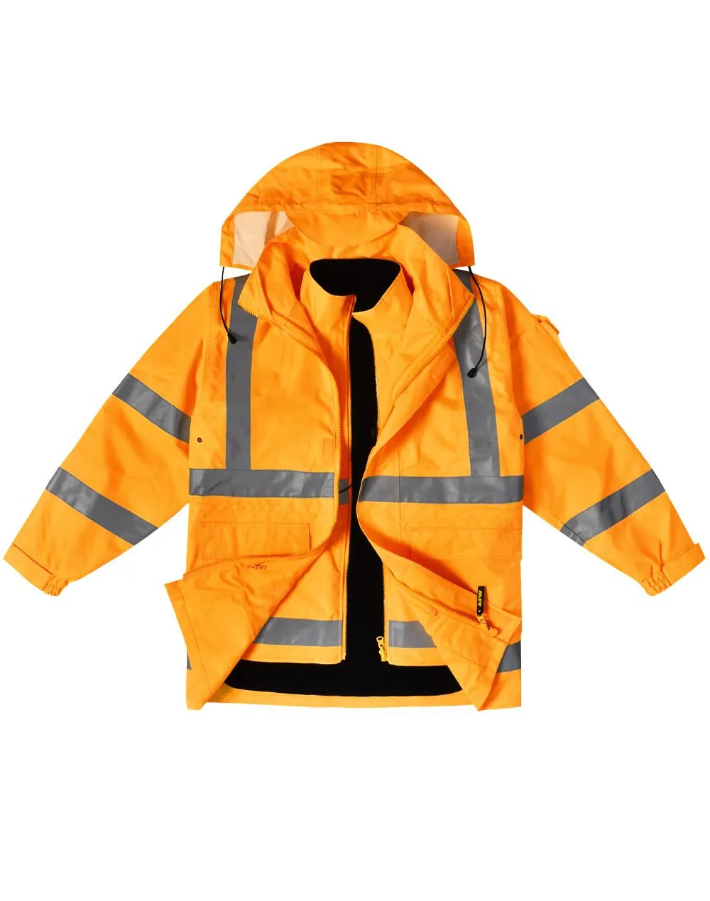 Winning Spirit VIC Rail Hi Vis 3 in 1 Safety Jacket and Vest - Unisex (SW77)