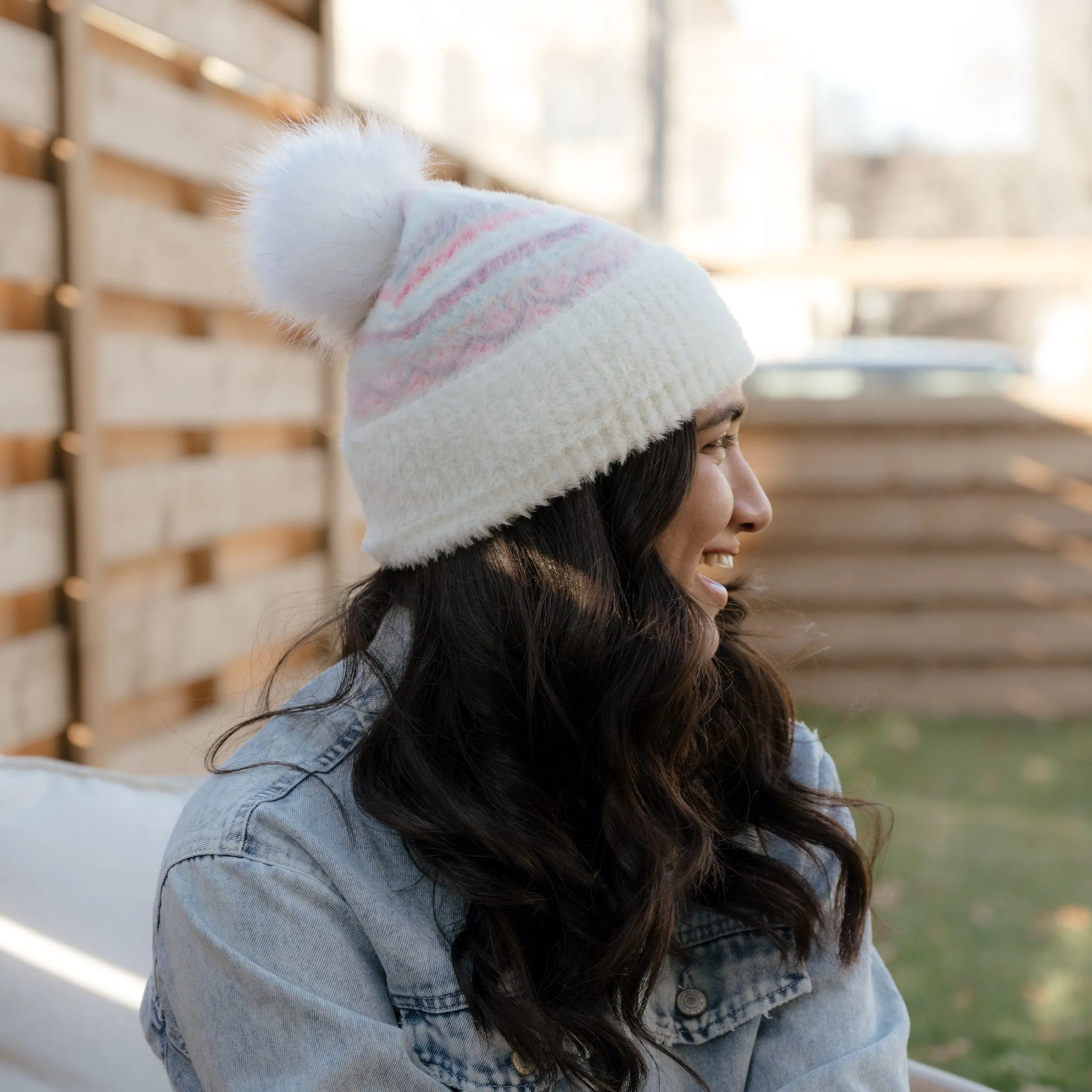 Women's Eyelash Patterned Beanie